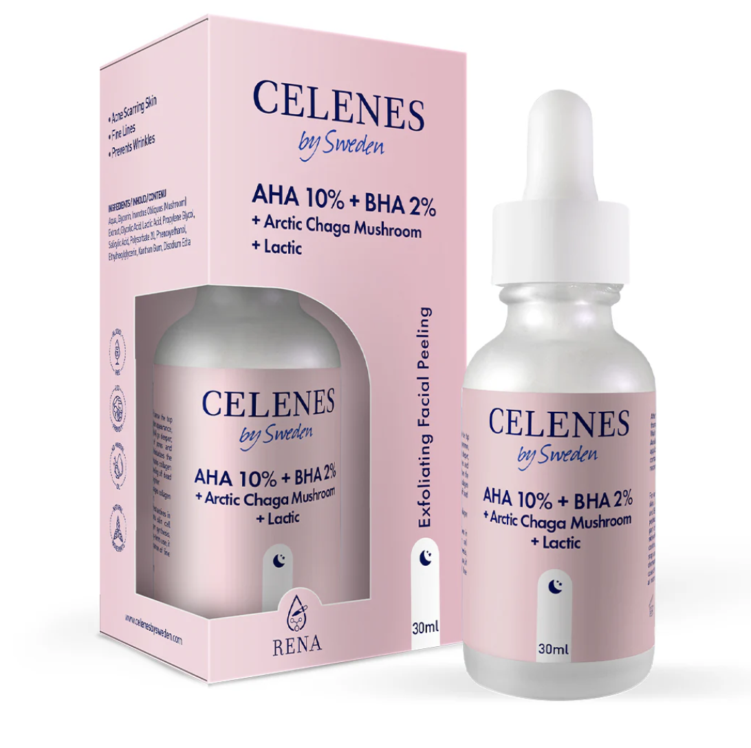 Huyết thanh Rena AHA + BHA – Nấm Chaga Bắc Cực | 30 ml